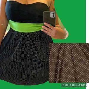 Y2K Polka-dot Strapless Dress